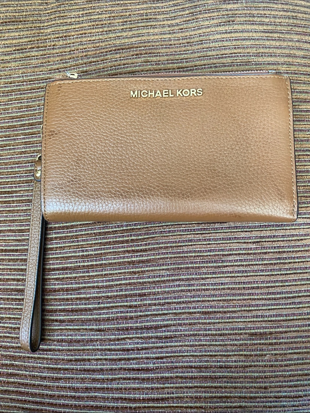 Michael Kors Brown Leather Wristlet Wallet